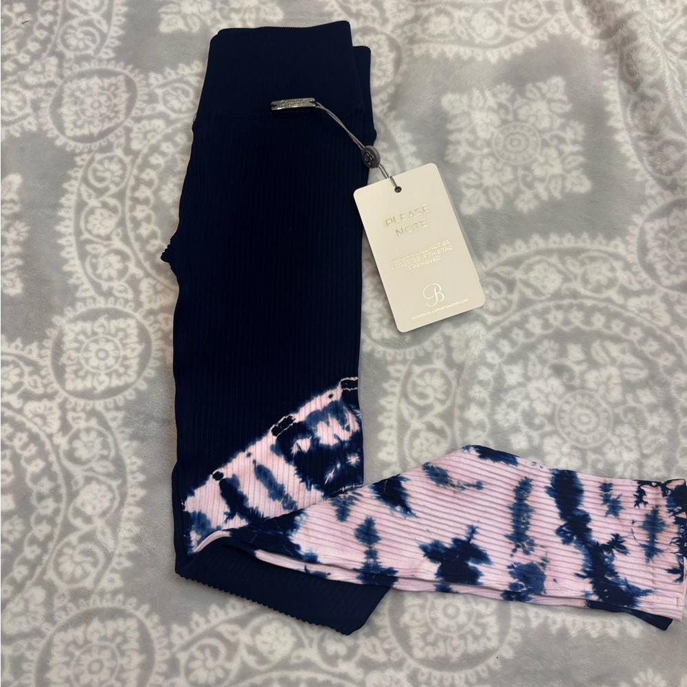 Bombshell Sportswear Blue and Pink Tie-Dye Leggings